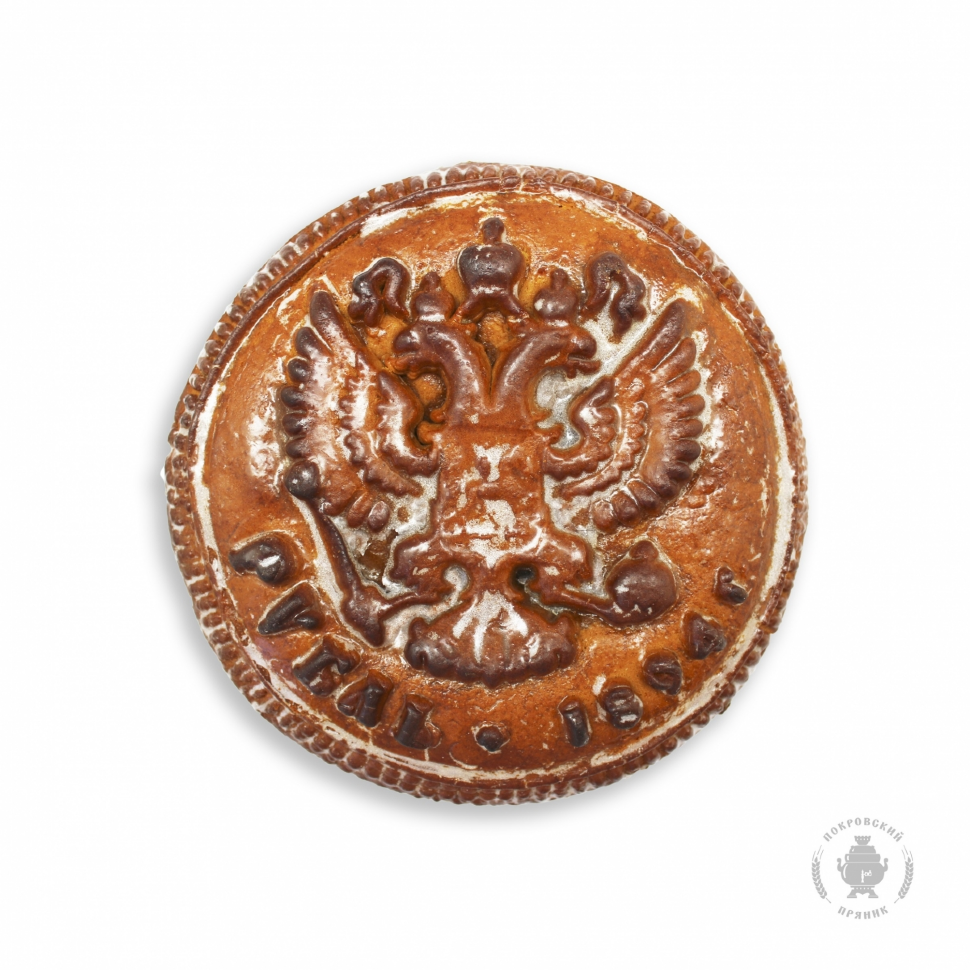 Пряник печатный  Рубль, (начинка сгущёнка+грецкий орех), 300г в Санкт-Петербурге
