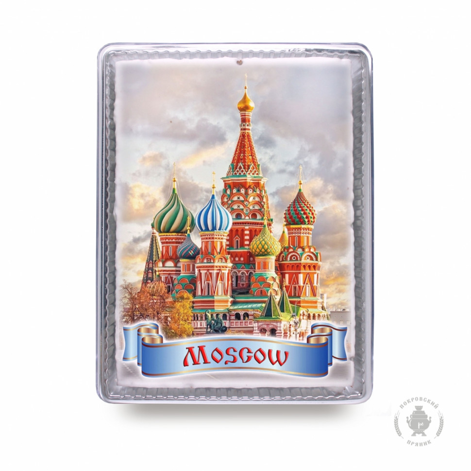  Пряник 600г MOSCOW с фотопечатью (в подарочной пластиковой упаковке)  в Санкт-Петербурге